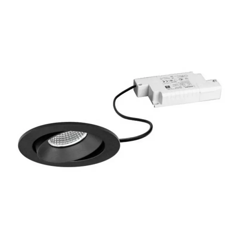 Brumberg 39379183 EB-Strahler-Set BB35 Round Black 830 Phase 7W 230V Swivel Recessed LED Spotlight