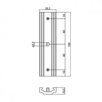 BRUMBERG 87116080 Łącznik wzdłużny do 3-fazowego systemu szyn, czarny