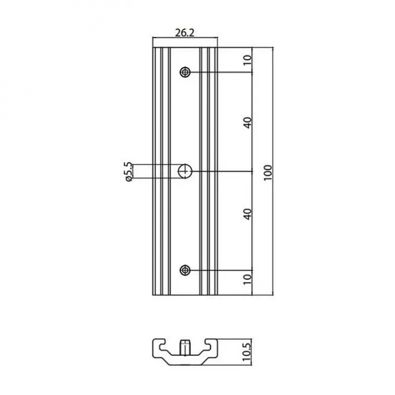 BRUMBERG 87116080 Łącznik wzdłużny do 3-fazowego systemu szyn, czarny