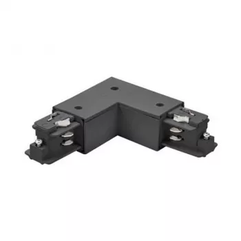 Brumberg 87126080 90° Corner Connector for ONETRACK DALI 3-Phase Track System, Black