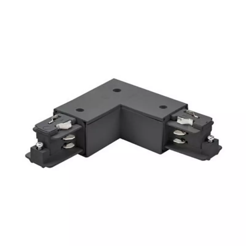 Brumberg 87126080 90° Corner Connector for ONETRACK DALI 3-Phase Track System, Black