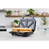 BRV VST098X Opiekacz 3w1, gofrownica i grill, 850 W, płyty nieprzywierające DuraCeramic, Czarny/Srebrny