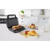 BRV VST098X Opiekacz 3w1, gofrownica i grill, 850 W, płyty nieprzywierające DuraCeramic, Czarny/Srebrny