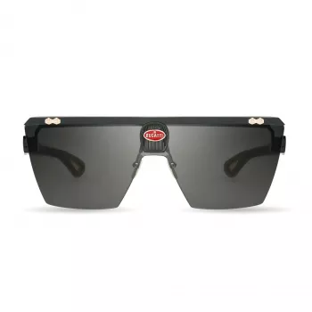 BUGATTI MAN 01A-RG Okulary przeciwsłoneczne Pilot Aviator Acetate Black Grey UV400