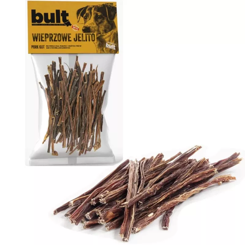 BULT Suszona Wieprzowa Jelito - Przysmak dla Psa - 100g