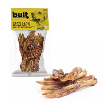 BULT Łapki Kaczki Przysmak dla Psa - Suszone Powietrzem Naturalne Żucie, 100g
