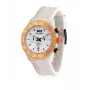 BULTACO H1PW43C-CW1 Zegarek damski analogowy kwarcowy 43mm Biały pasek skórzany