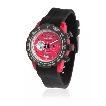 BULTACO MAN H1PR43C-CR1 43mm Męski Zegarek Kwarcowy Chronograf Czarna Tarcza Skórzany Pasek
