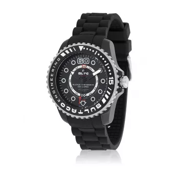 BULTACO WATCH MAN BLPB45A-CB1 (45mm) Kwarcowy Analogowy Stal Nierdzewna Silikon Czarny