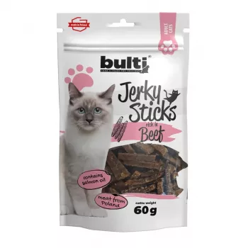 BULTI Jerky Sticks Rich in Beef – przysmaki dla kotów 60g