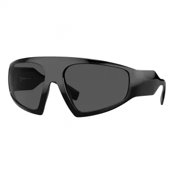 BURBERRY BE4369-300187 Okulary przeciwsłoneczne Unisex Czarna Acetat Kwadratowe Pełna Oprawka Szare Szkła 64/18/125 mm UV400