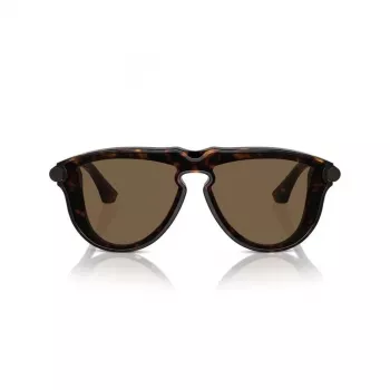Okulary przeciwsłoneczne Burberry BE4427-300273 dla mężczyzn, ciemny brąz Havana, kwadratowe, acetat, 56-18-145