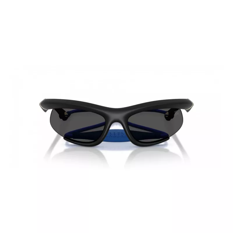 Okulary przeciwsłoneczne Burberry BE4462-345287 damskie, geometryczne, przezroczysta szara oprawka acetatowa, ciemnoszare szkła 64/20/125 mm