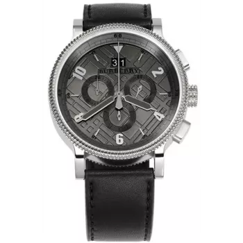 Zegarek męski Burberry BU7683 Endurance Swiss Quartz Chronograph 42mm Czarna Guma