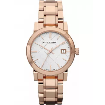 Zegarek damski Burberry BU9104 26mm Swiss Quartz Stal nierdzewna Srebrny