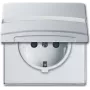 Busch-Jaeger 2064-0-0300 Wkład gniazda Schuko, 2P+E, 16A, 250V, IP44, srebrny
