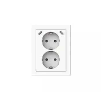 BUSCH-JAEGER 2TKA00006023 Gniazdo podwójne Safety+ USB-C, Alpine White