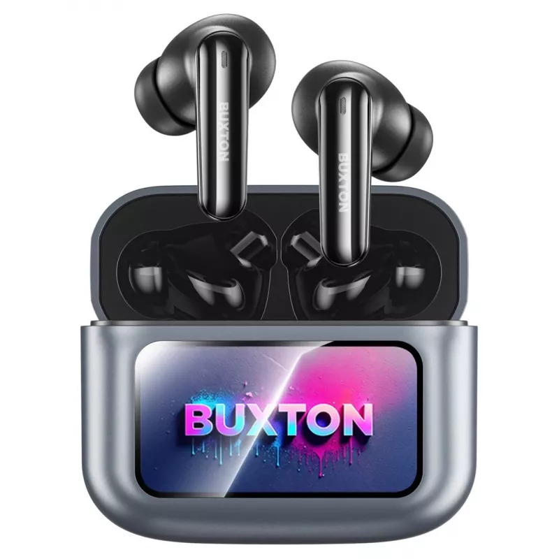 Buxton BTW 9600 Bezprzewodowe słuchawki nauszne z aktywną redukcją szumów, Bluetooth 5.3, bateria 30h, czarny