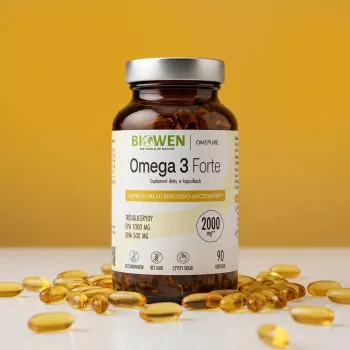 BWN BIOWEN Omega 3 Forte 1000 mg EPA, 500 mg DHA – suplement diety dla ludzi – 90 kapsułek