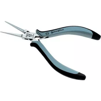 C.K Tools SensoPlus Szczypce Płaskie Zakrzywione 145 mm Czarno/Niebieskie T3783D