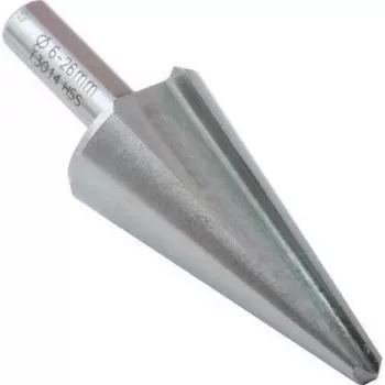 C.K Tools T3014 Wiertło stopniowe HSS 6-26 mm, 10 stopni, chwyt 3-płaszczyznowy, długość 80 mm