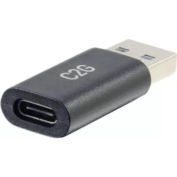 C2G USB C na USB Adapter - SuperSpeed USB Adapter - 5Gbps - USB-C żeński na USB-A męski - USB 3.0 - Formowany - Czarny