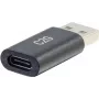 C2G USB C na USB Adapter - SuperSpeed USB Adapter - 5Gbps - USB-C żeński na USB-A męski - USB 3.0 - Formowany - Czarny