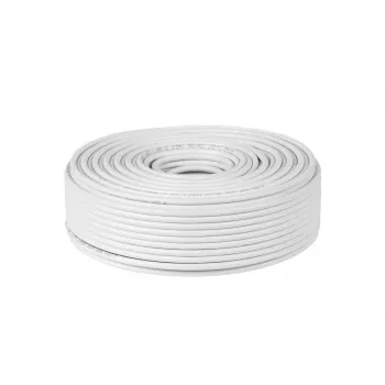 CABLETECH kabel koncentryczny RG-6U CU 100m biały