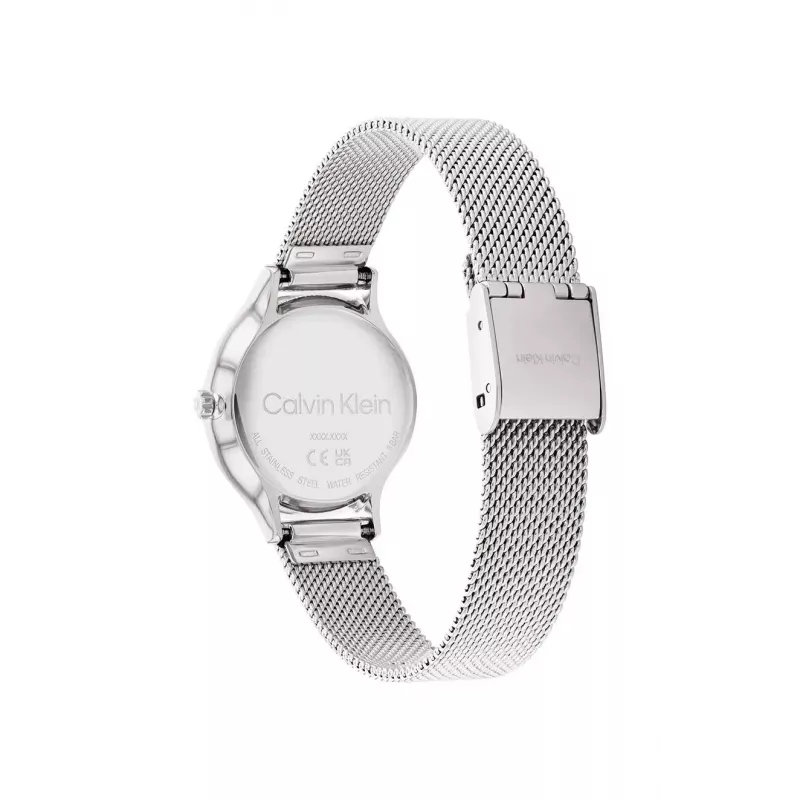 Zegarek damski CALVIN KLEIN 25200058 28mm Srebrna Stal Nierdzewna Siatka