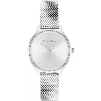 Zegarek damski CALVIN KLEIN 25200058 28mm Srebrna Stal Nierdzewna Siatka