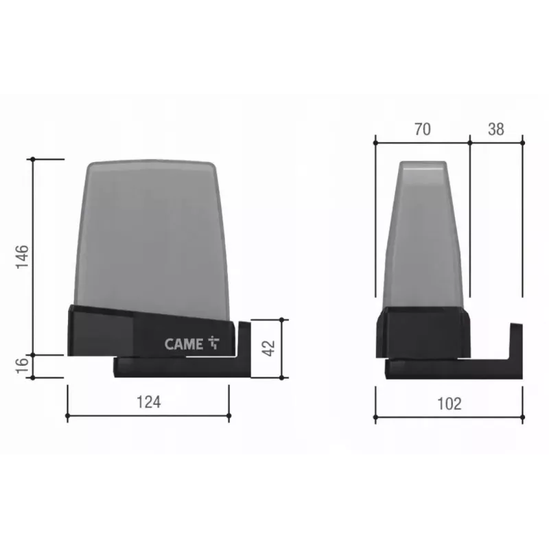 CAME KRX1FXSY Lampa ostrzegawcza 24/230V Żółta (806LA-0030)