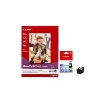 Zestaw Canon CL-511 ChromaLife Ink & GP-501 Glossy Photo Paper (100 arkuszy, 10x15 cm, 170 g/m²) 2972B008