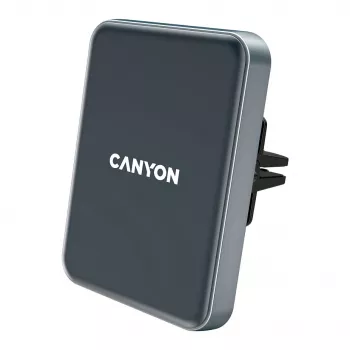 Uchwyt samochodowy i ładowarka bezprzewodowa CANYON CH-15 MegaFix, 15W, USB-C, Czarny
