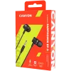 CANYON EP-3 Słuchawki douszne z mikrofonem, płaski kabel 1,2 m, ciemnoszary