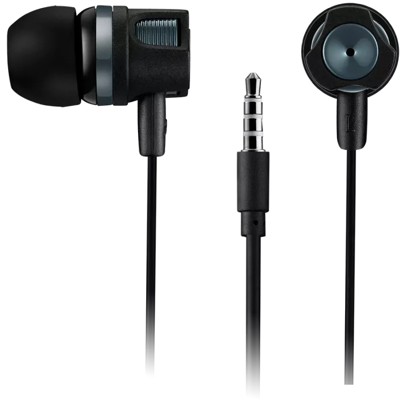 CANYON EP-3 Słuchawki douszne z mikrofonem, płaski kabel 1,2 m, ciemnoszary