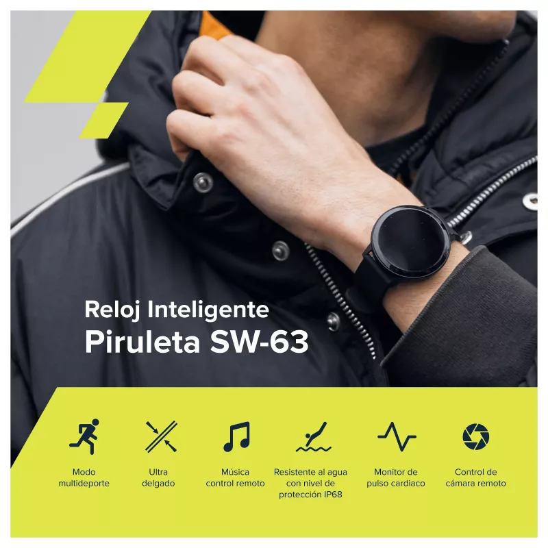 CANYON Lollypop SW-63 Smart Watch, 1,3 inch IPS Full Touch Screen, Okrągły, IP68, Multi-Sport, BT 5.0