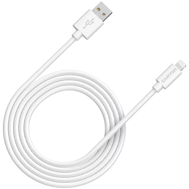 CANYON MFI-12 USB-A do Lightning Kabel 2m Biały