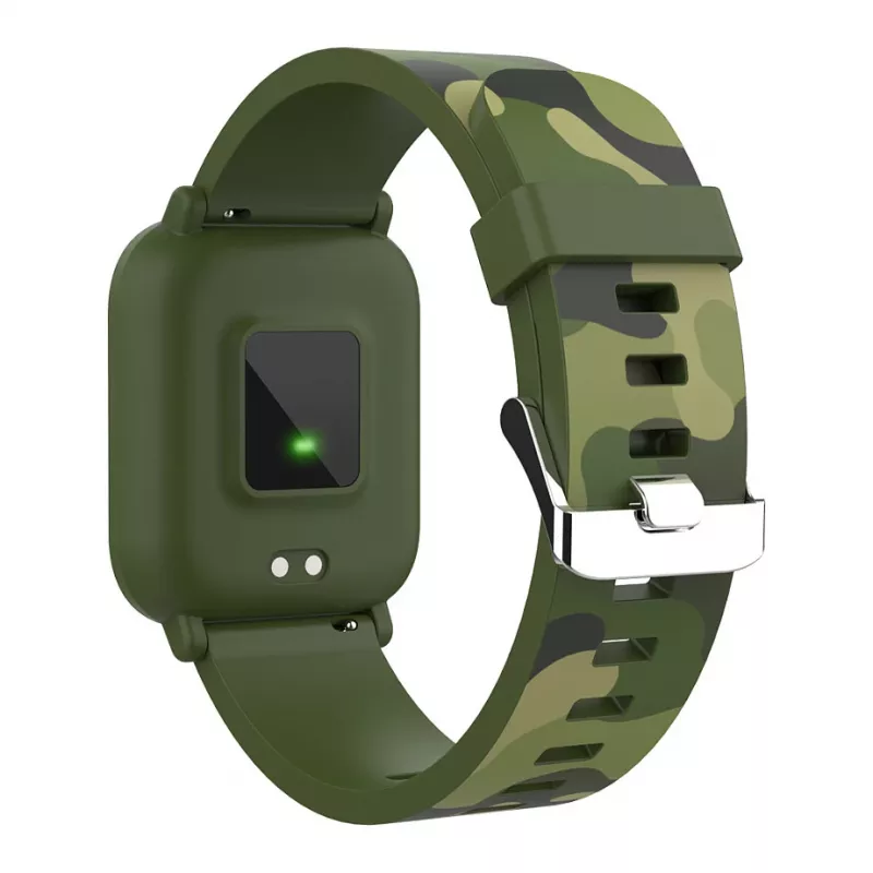 CANYON My Dino KW-33 Smartwatch dla nastolatków, 1.3 cala IPS Full Touch Screen, Zielona obudowa z tworzywa sztucznego, Wodoodporność IP68, BT 5.0