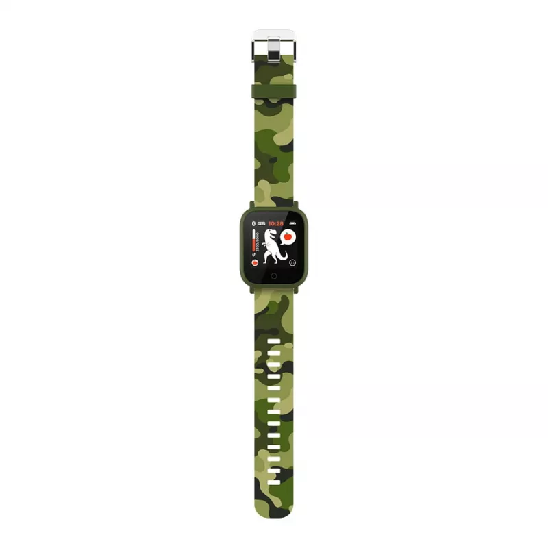 CANYON My Dino KW-33 Smartwatch dla nastolatków, 1.3 cala IPS Full Touch Screen, Zielona obudowa z tworzywa sztucznego, Wodoodporność IP68, BT 5.0