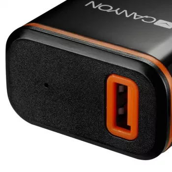Canyon Ładowarka ścienna z kablem USB Type-C, 2.1A, Czarna