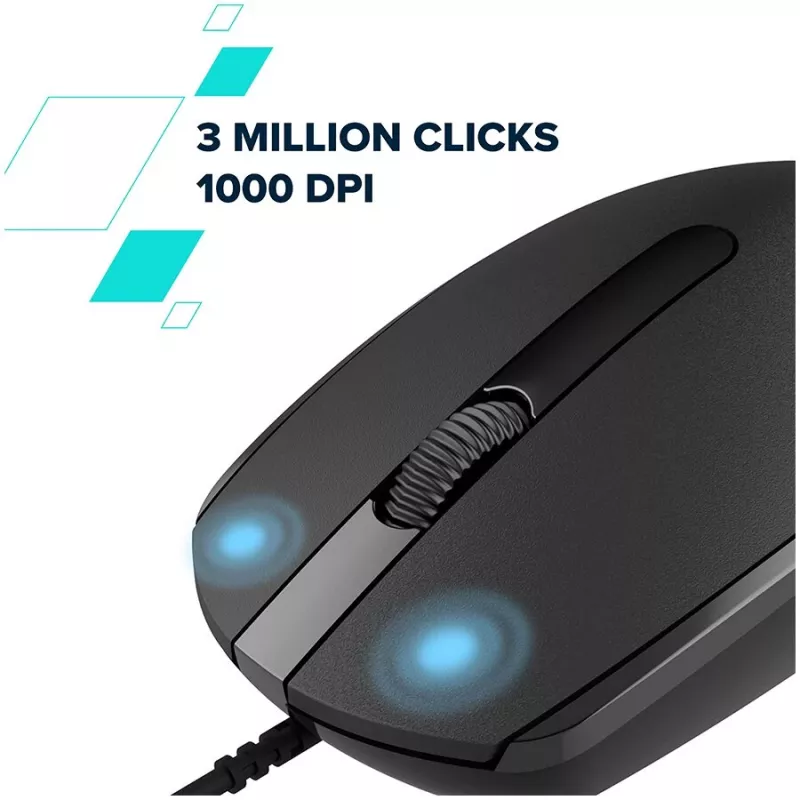 Canyon Wired Mouse M-10 With 3 Buttons Black