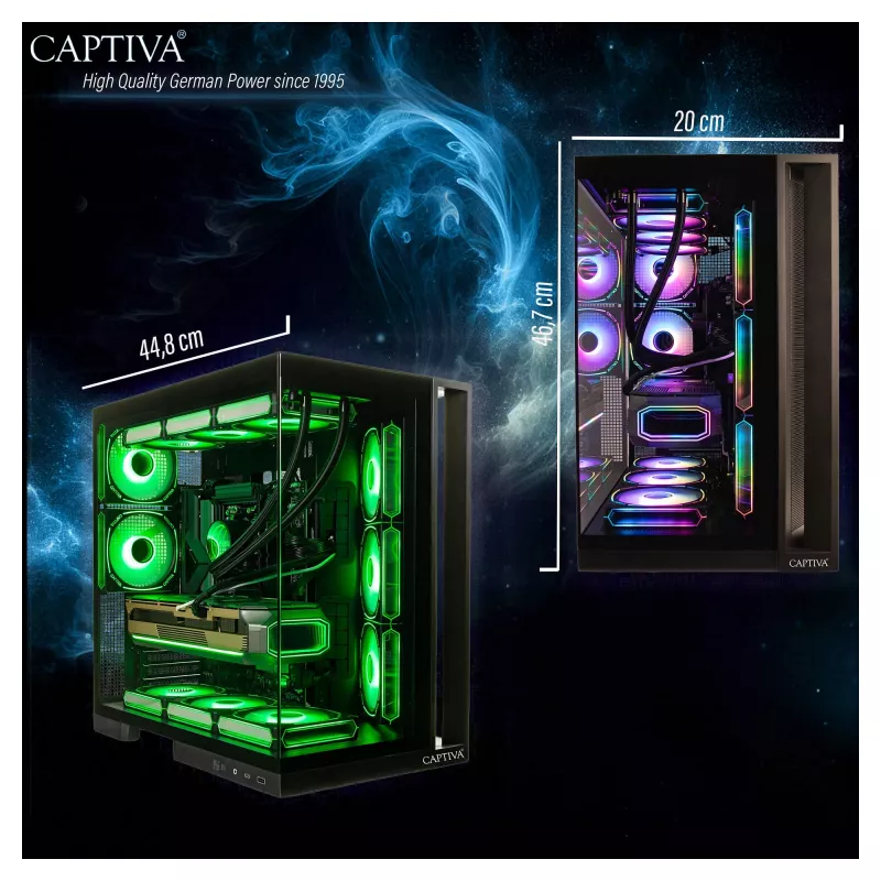 CAPTIVA Gaming PC I10-2668 Intel Core Ultra 7 270K Plus, 32GB DDR5 RAM, 1TB M.2 SSD, NVIDIA GeForce RTX 5070 Ti 16GB, Z890, Windows 11 Home