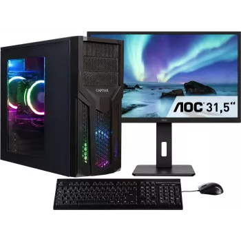 CAPTIVA Power Starter R80-034 Zestaw TFT, AMD Ryzen 5, 32GB DDR4, 1TB SSD, Windows 11 Home, Monitor 24 inch, Klawiatura i Mysz