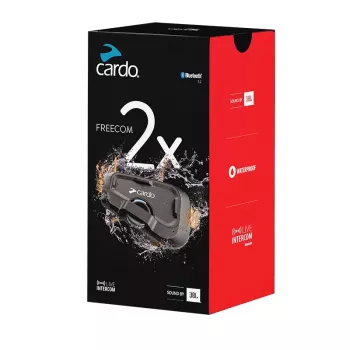 Cardo FRC2X103 Motocyklowy Interkom Bluetooth 2 Kanały 800 m Czarny
