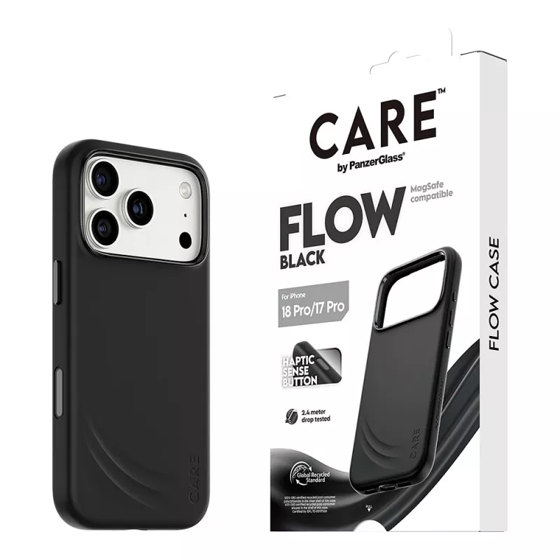 Etui CARE by PanzerGlass Flow Case czarny z MagSafe dla iPhone 17 Pro