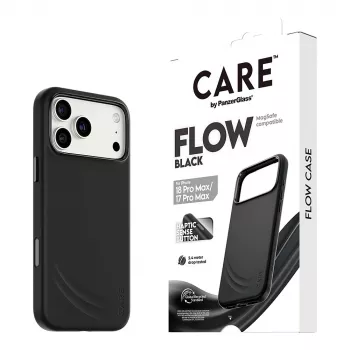 Etui CARE by PanzerGlass Flow dla iPhone 17 Pro Max, czarne, MagSafe (CR81975)
