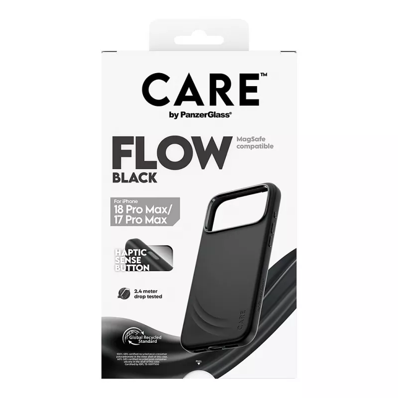 Etui CARE by PanzerGlass Flow dla iPhone 17 Pro Max, czarne, MagSafe (CR81975)