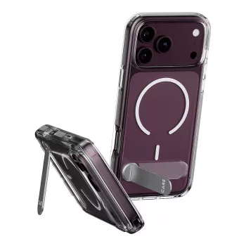 Etui z podstawką CARE by PanzerGlass przezroczyste z białym MagSafe dla iPhone 17 Pro Max