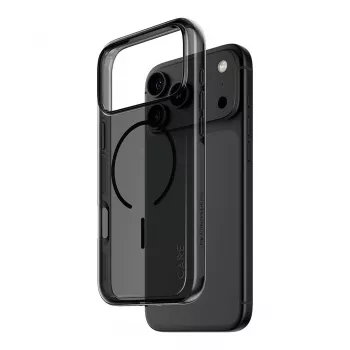 Etui CARE by PanzerGlass Smokey z czarnym MagSafe dla iPhone 17 Pro Max
