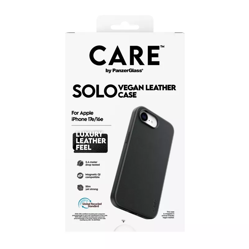 CARE by PanzerGlass Solo Case Black dla Apple iPhone 16e / 17e (CR30028)
